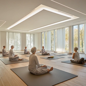 Зал для групових занять з йоги