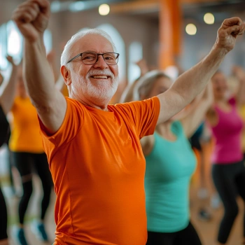 Активні пенсіонери під час тренування в colvundrek